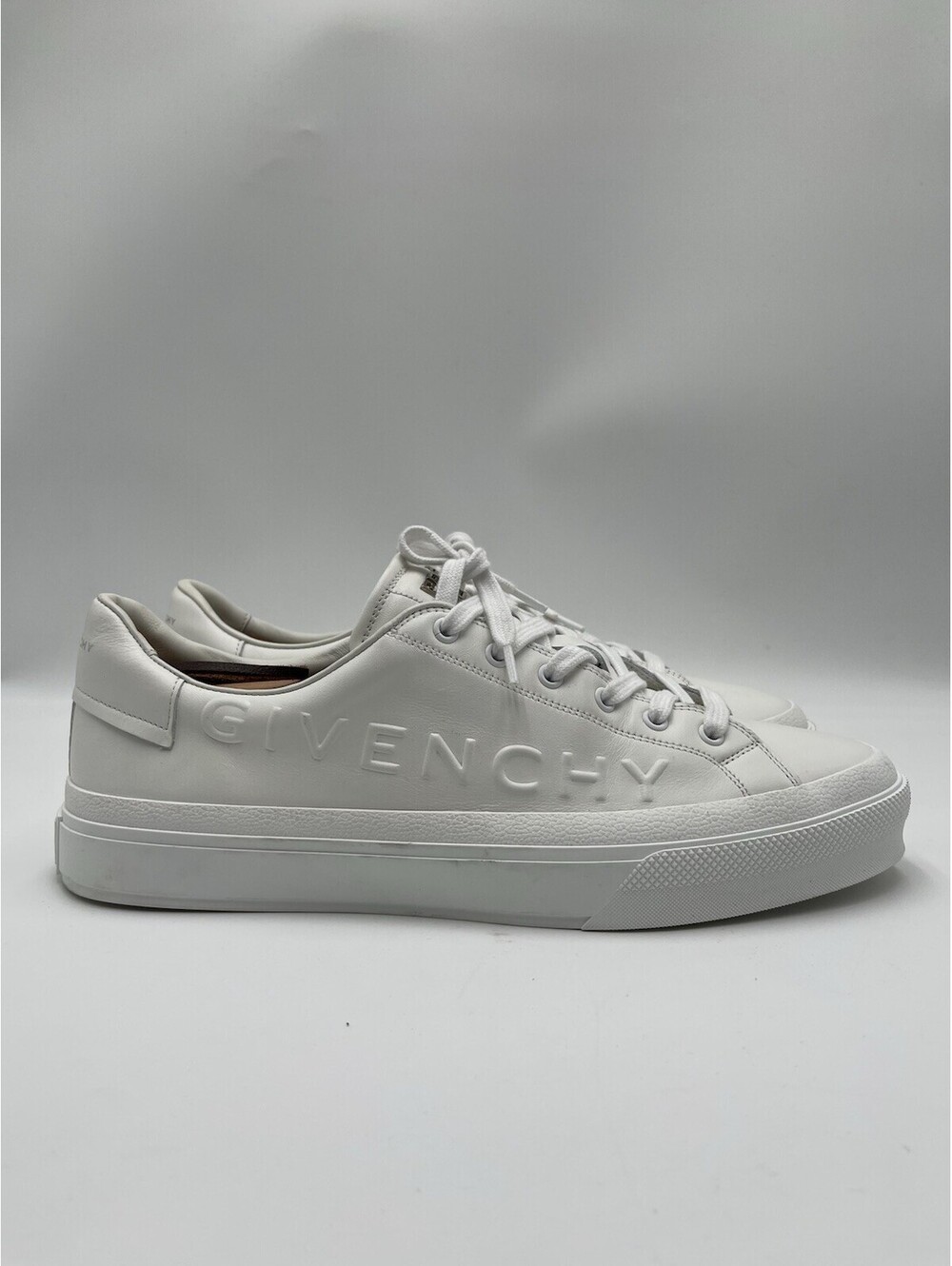 Givenchy City Sport logo-embossed leather sneakers in white Size 45